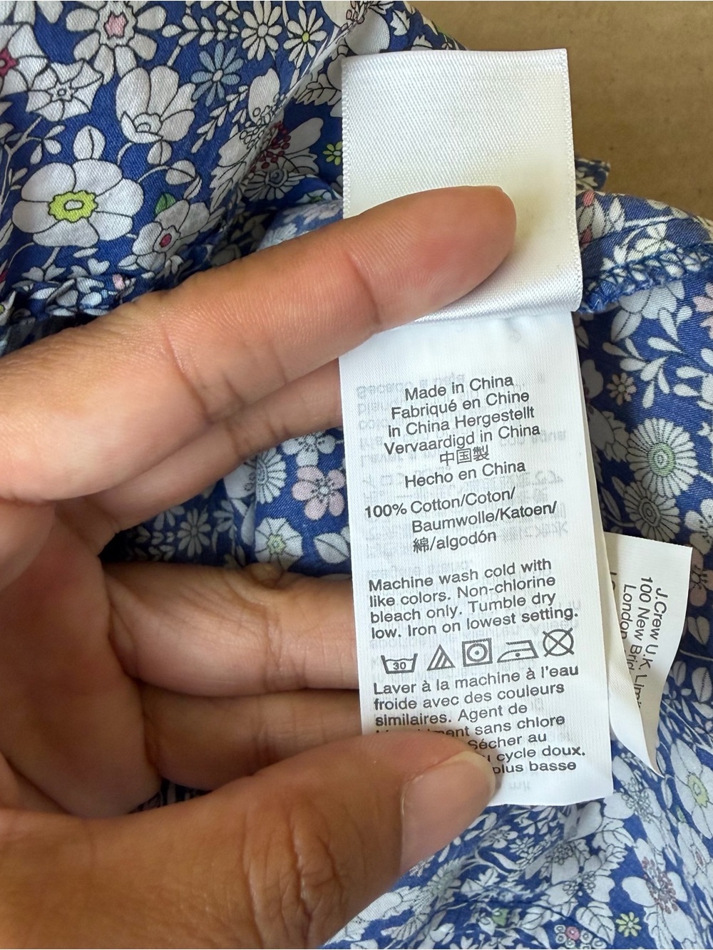 J. Crew Liberty Fabric Poplin Button Front Top - Picture 8 of 8